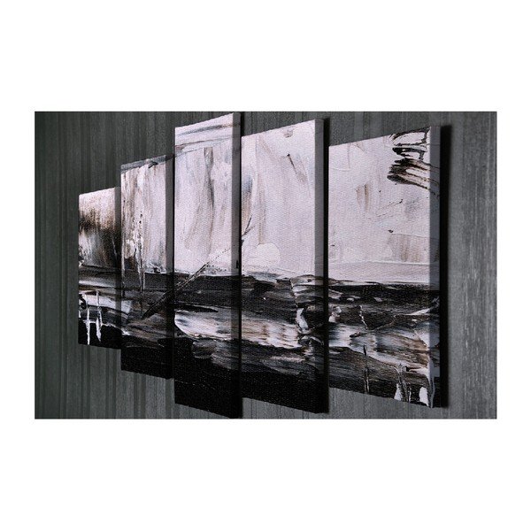 5-dielny nástenný obraz na plátne Gray Tones-image-2