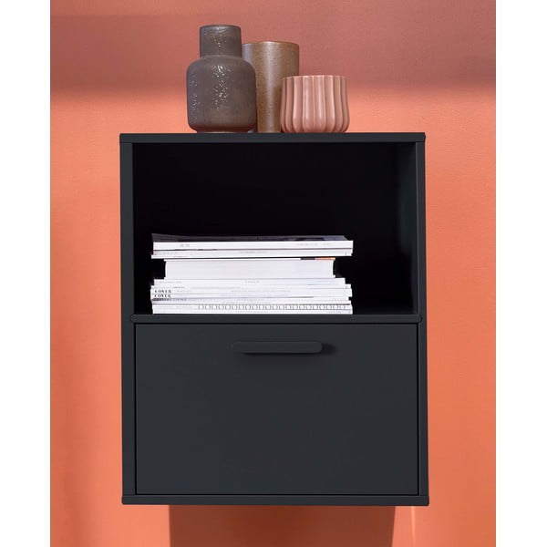 Čierny nástenný nočný stolík Keep by Hammel-image-1