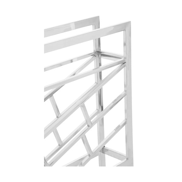Kovový regál na víno v lesklo striebornej farbe na 12 fliaš Barolo – Premier Housewares-image-4