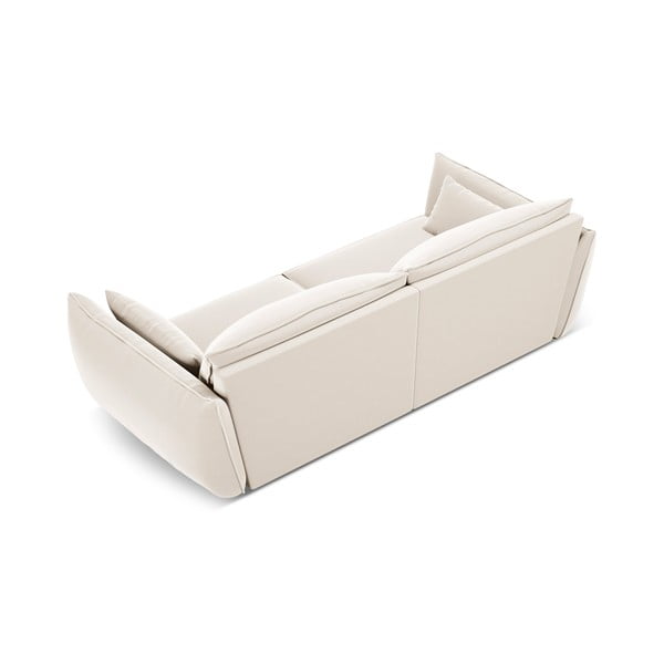 Béžová zamatová pohovka 208 cm Vanda – Mazzini Sofas-image-3