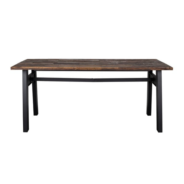 Jedálenský stôl s čiernymi oceľovými nohami Dutchbone Alagon Era, 200 x 91 cm