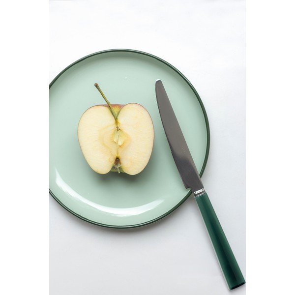 Zelený dezertný kameninový tanier ø 18 cm Duo – ONA-image-2