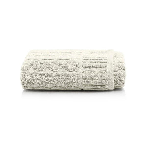 Sivobéžový bavlnený uterák Maison Carezza Amelia, 50 × 90 cm