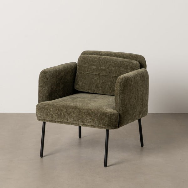 Zelené ženilkové kreslo Bind – Ixia-image-2