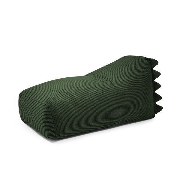 Zelený menčestrový detský sedací vak Snug 130 Dragon – SLOWDOWN