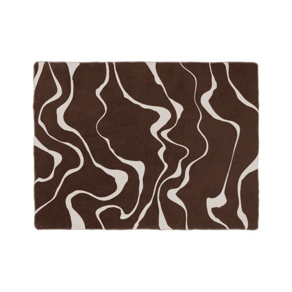 Hnedá/krémovobiela deka 150x200 cm Felu – noo.ma