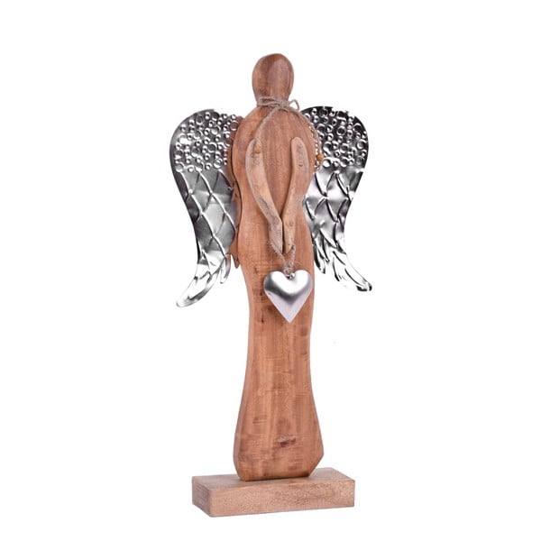 Vianočná drevená dekorácia v tvare anjela Ego Dekor, výška 40 cm