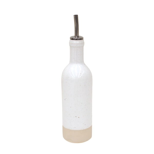 Biela fľaša na olej/ocot z kameniny Casafina Fattoria, 350 ml