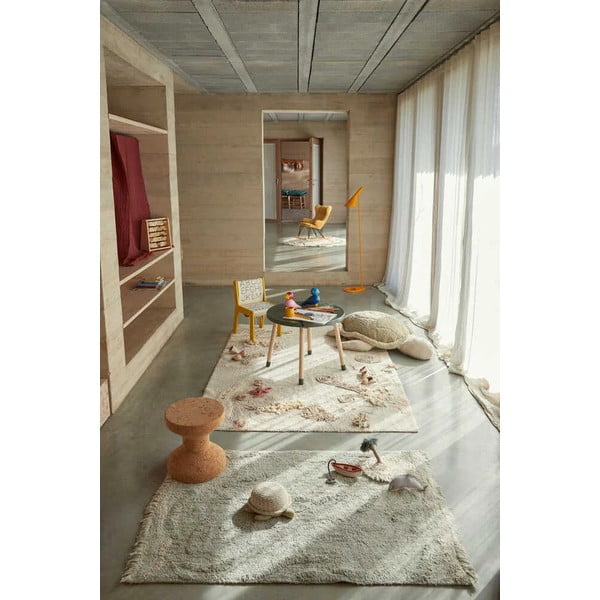Bavlnený detský hrací koberec v mentolovej farbe 90x130 cm Waves – Lorena Canals-image-1