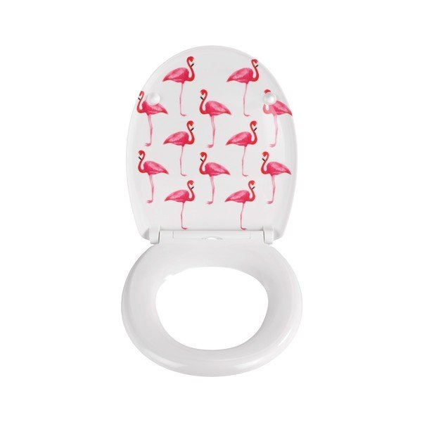 WC sedadlo s jednoduchým zatváraním Wenko Flamingo, 45 × 38 cm-image-1