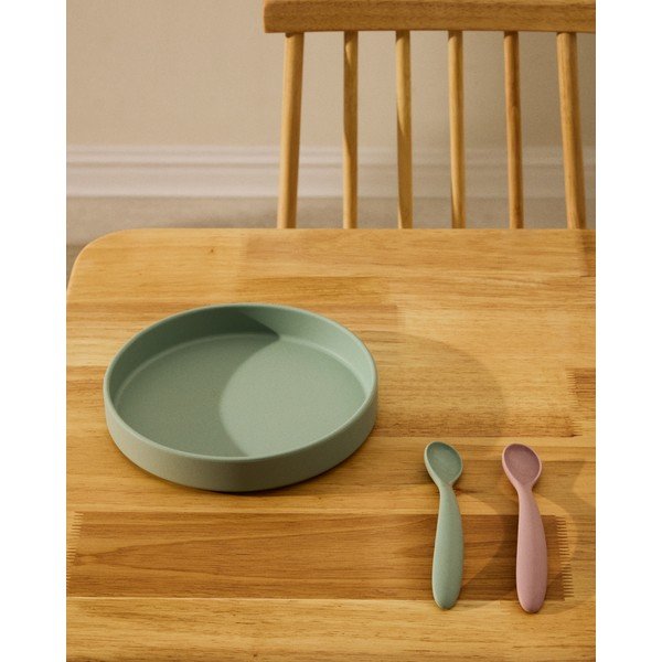 Ružové/tyrkysové plastové/zo silikónu detské lyžičky v súprave 2 ks Lili – Kave Home-image-3