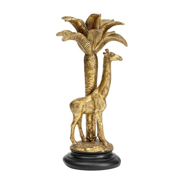 Dekoratívny svietnik v zlatej farbe Kare Design Giraffe Palm Tree, výška 35 cm-image-1