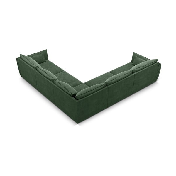 Tmavozelená rohová pohovka (variabilná) Vanda - Mazzini Sofas-image-3
