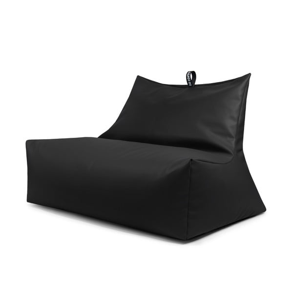 Čierny sedací vak z imitácie kože Icy Sofa – So Soft?