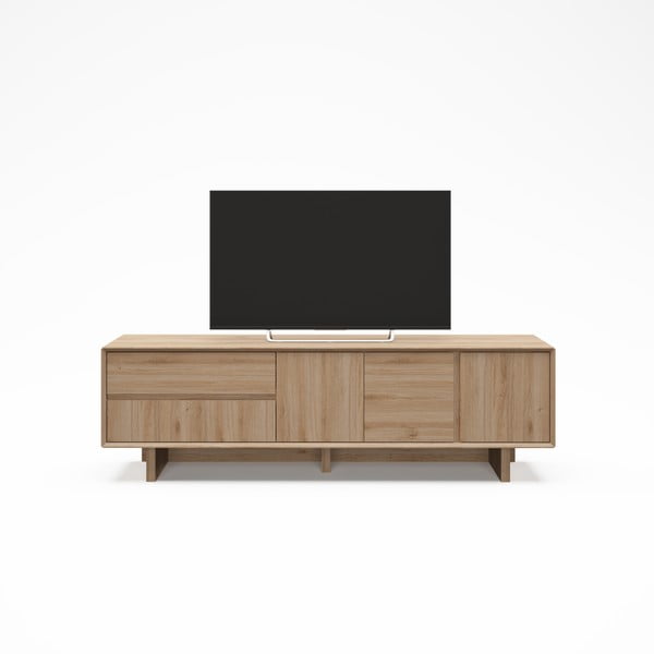 TV stolík v dekore duba v prírodnej farbe 180x55x45 cm Carpi – Marckeric-image-2
