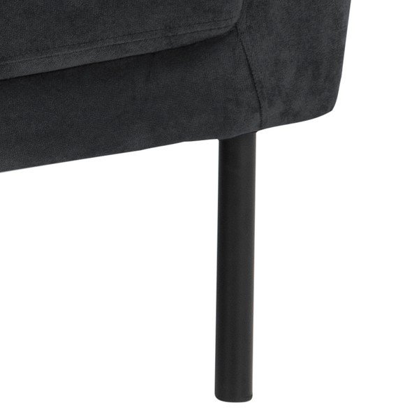 Antracitovosivá zamatová pohovka Actona Biloxi, 160 cm-image-2