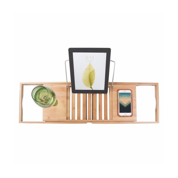 Bambusový nastaviteľný odkladací podnos na vaňu iDesign Formbu-image-2