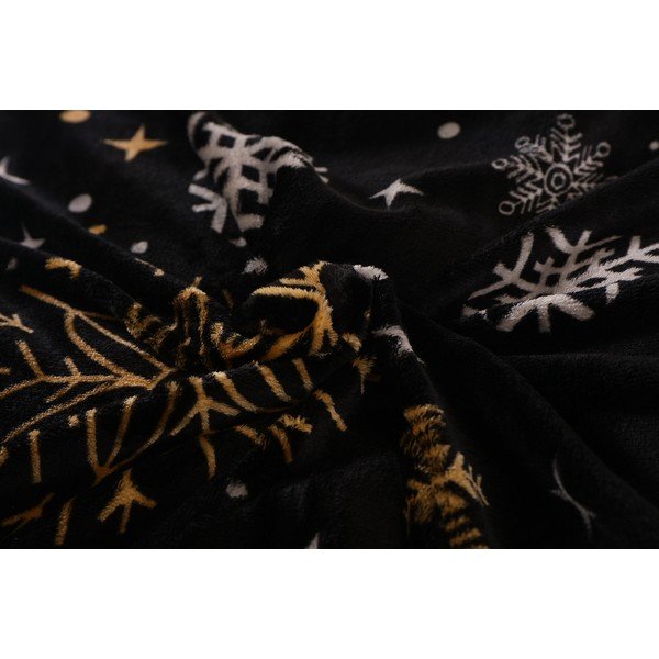 Čierne obliečky na jednolôžko z mikroplyšu 140x200 cm – My House-image-1