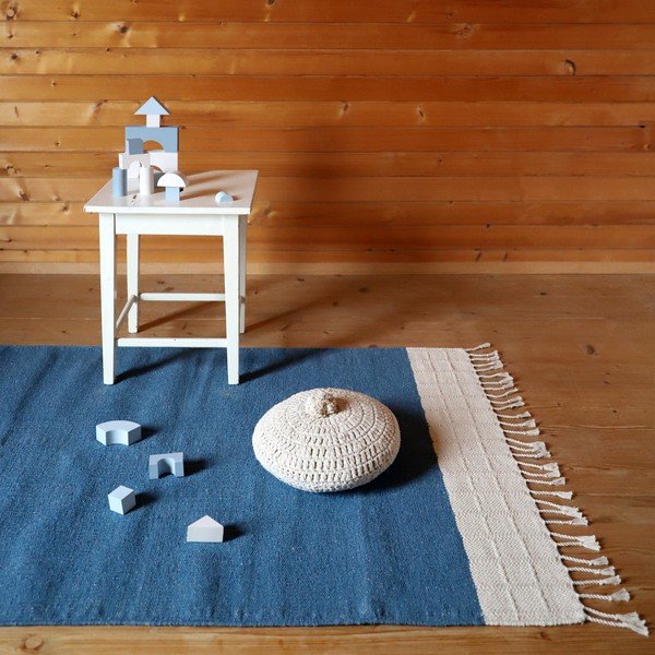 Modrý koberec 150x100 cm Lucia - Nattiot-image-2