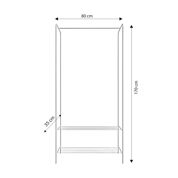 Kovový stojan na oblečenie v zlatej farbe Frankenthal – Kalune Design-image-4