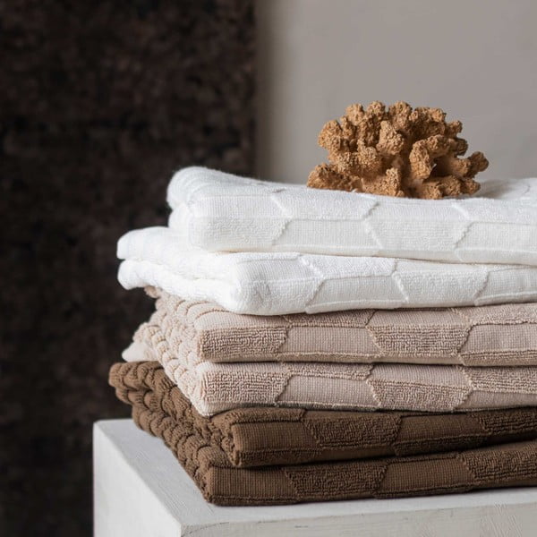 Tmavohnedé bavlnené uteráky v súprave 2 ks 35x55 cm Geo – Mette Ditmer Denmark-image-2