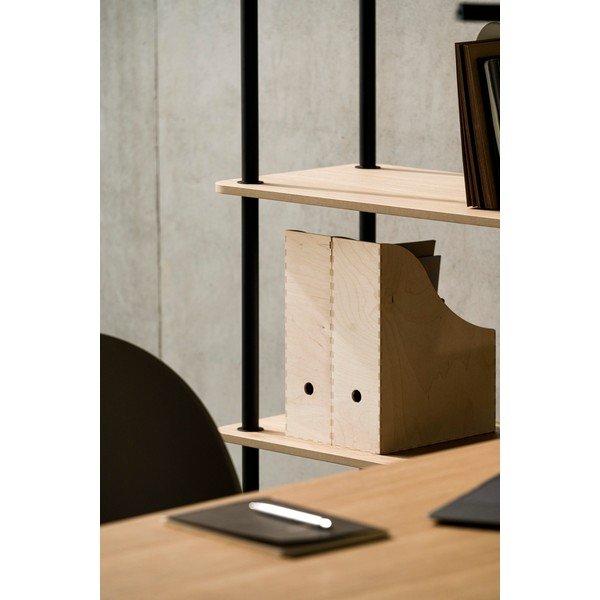 Regál v dekore duba v prírodnej farbe 80x163x35 cm Teidi – noo.ma-image-2