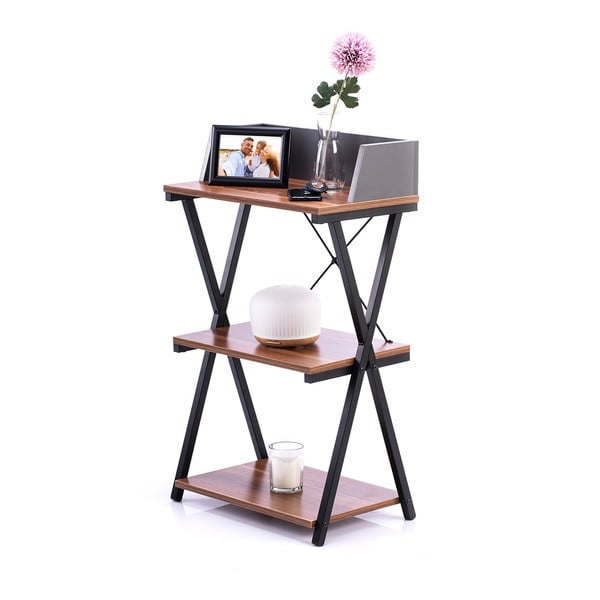 Pracovný stôl s doskou v dekore orechového dreva 30x50 cm Hexe – Homede-image-3