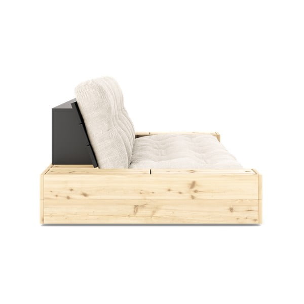 Biela menčestrová rozkladacia pohovka 244 cm Base – Karup Design-image-3