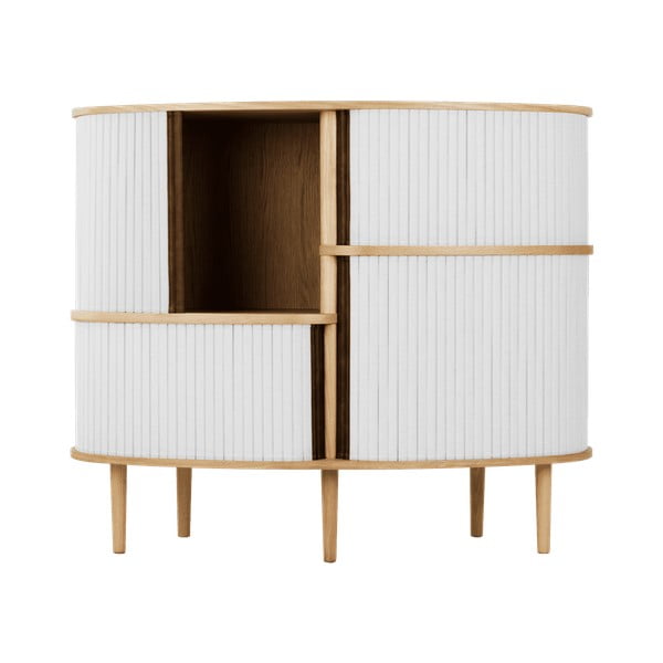 Skrinka v dekore duba s posuvnými dverami v sivo-prírodnej farbe 120x100x50 cm Audacious – UMAGE-image-2