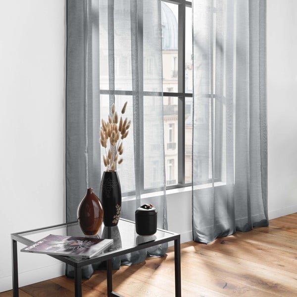 Sivá voálová záclona 140x240 cm Lissea – douceur d'intérieur-image-3