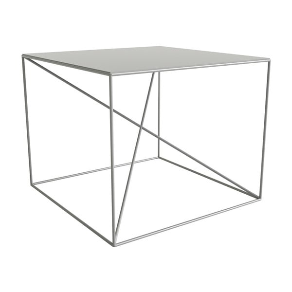 Biely konferenčný stolík Take Me HOME Malbork, 55 × 55 cm