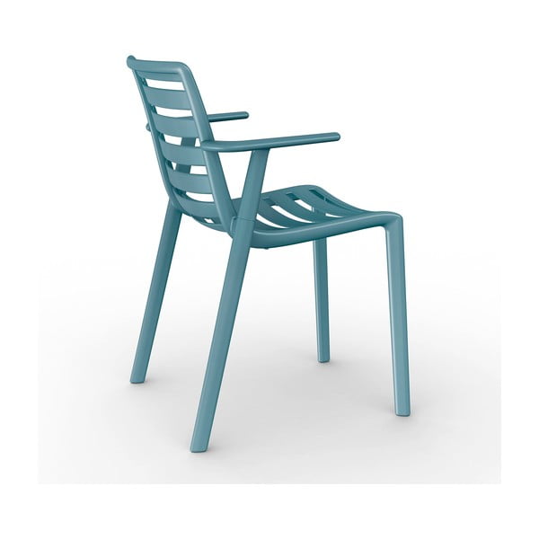 Sada 2 záhradných stoličiek s opierkami v modrej farbe Resol Slatka