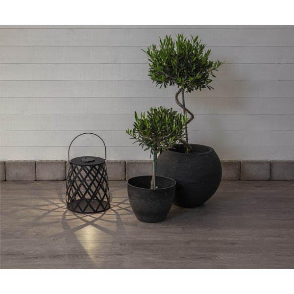 Čierny LED lampáš Star Trading Calabria, výška 28 cm-image-1