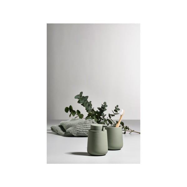 Zelený pohárik z kameniny na zubné kefky Zone Nova One-image-2