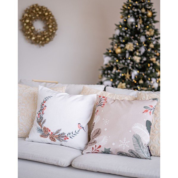 Vianočný vankúš s bavlnenou obliečkou Butter Kings Branches, 45 x 45 cm-image-1