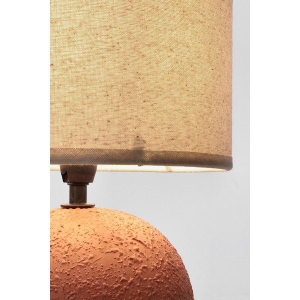Keramická stolová lampa v terakotovej farbe s textilným tienidlom (výška  32 cm) Irvin – Yes Everyday-image-3