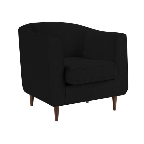 Čierne zamatové kreslo Kooko Home Glam-image-2