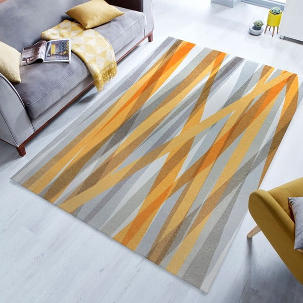 Oranžový/sivý prateľný koberec 170x240 cm MATCH ISABELLA – Flair Rugs-image-1