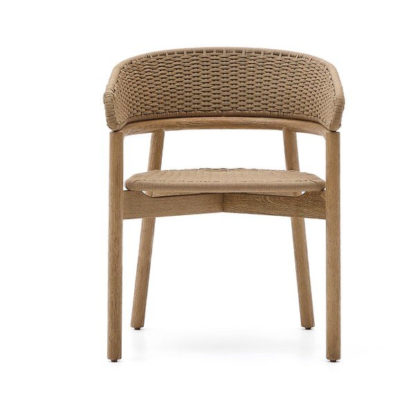 Drevená záhradná stolička v prírodnej farbe Arinella – Kave Home-image-2