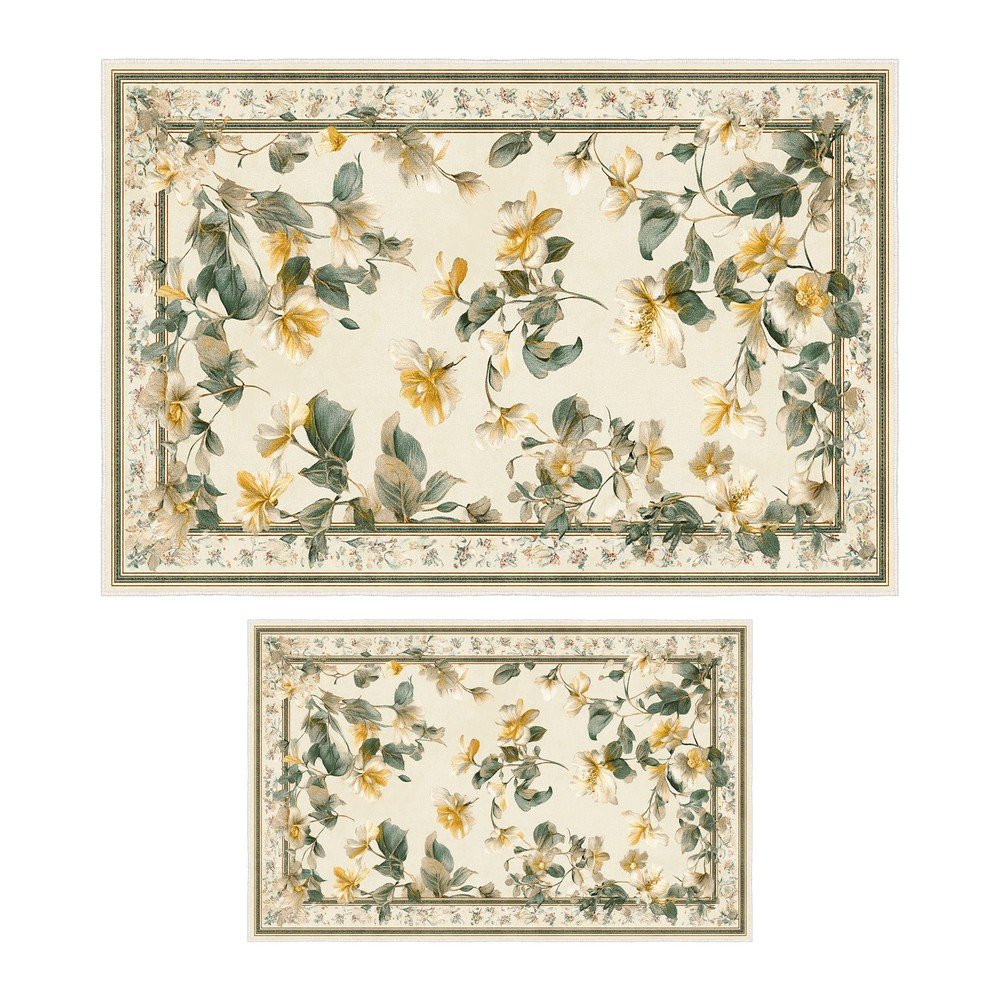 Béžové kúpeľňové predložky v súprave 2 ks 60x100 cm – Foutastic