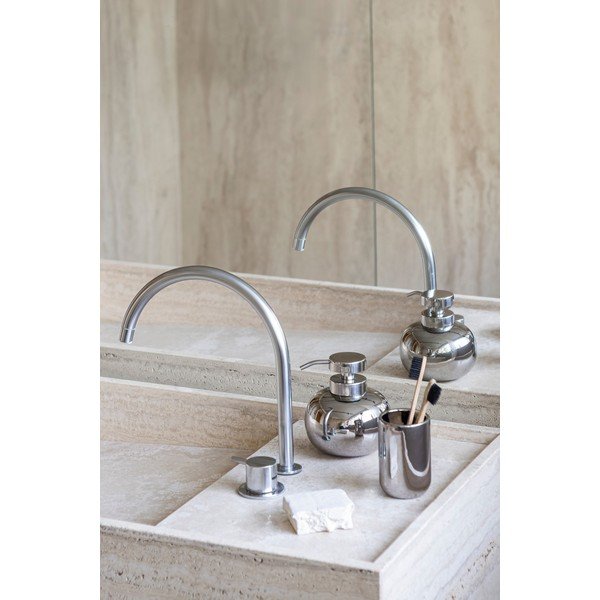 Keramický dávkovač mydla v striebornej farbe 200 ml Lotus – Mette Ditmer Denmark-image-2