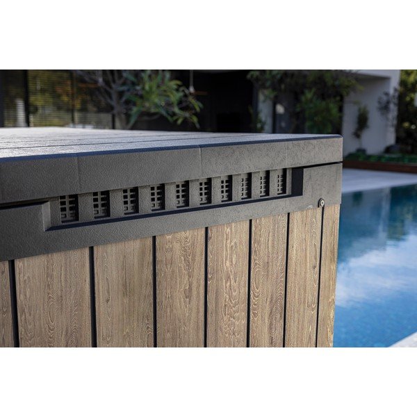 Hnedý plastový záhradný úložný box Deco – Keter-image-4