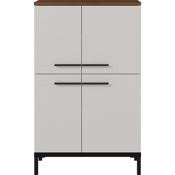 Svetlosivá vysoká kúpeľňová skrinka v dekore orecha 60x97 cm Yonkers - Germania