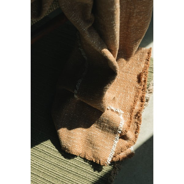 Okrovožltá bavlnená deka 130x180 cm Handloom – Lorena Canals-image-2