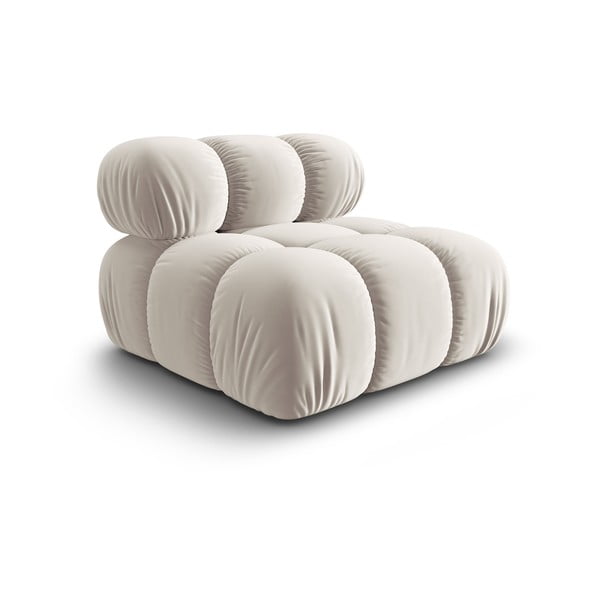 Béžový zamatový modul pohovky (stredový diel) Bellis – Micadoni -image-3