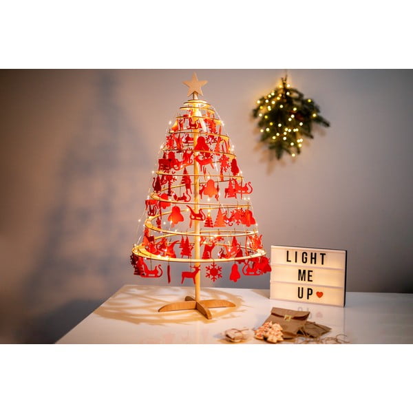 Drevený dekoratívny vianočný stromček Spira Small, výška 85 cm-image-3