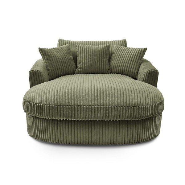 Zelené menčestrové kreslo Belem – Bobochic Paris-image-3