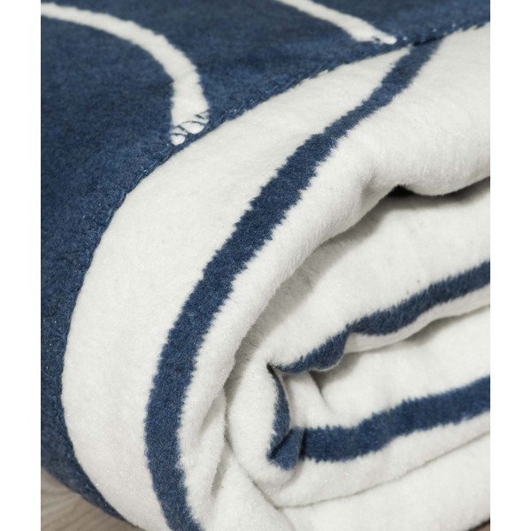 Bielo-tmavomodrá prikrývka na jednolôžko 150x200 cm Twin - Oyo Concept-image-1