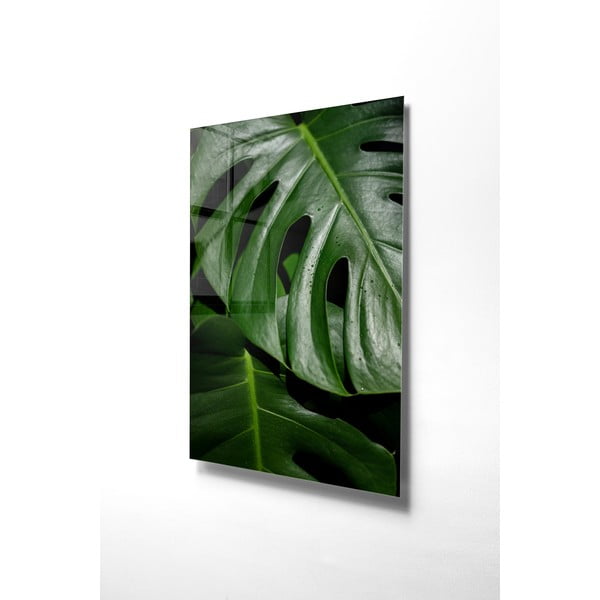 Sklenený obraz 70x100 cm Monstera - Wallity-image-3