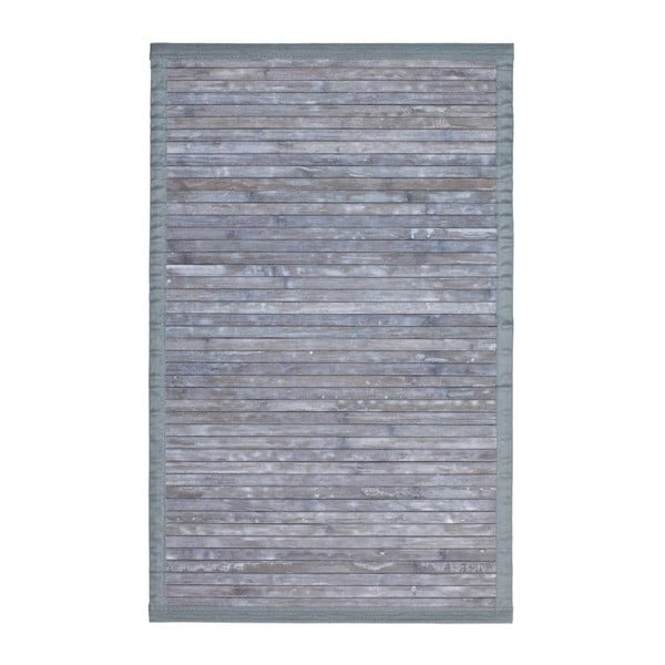 Sivá kúpeľňová predložka z bambusu Wenko Thea, 80 × 50 cm